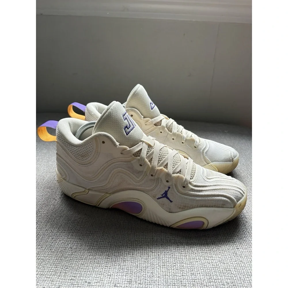 Nike Jordan Tatum 3 Highlights Sail Dark Iris Muslin HV5882-100 Men's Size 8.5